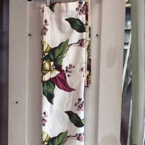 1940 Barkcloth curtain and valance set